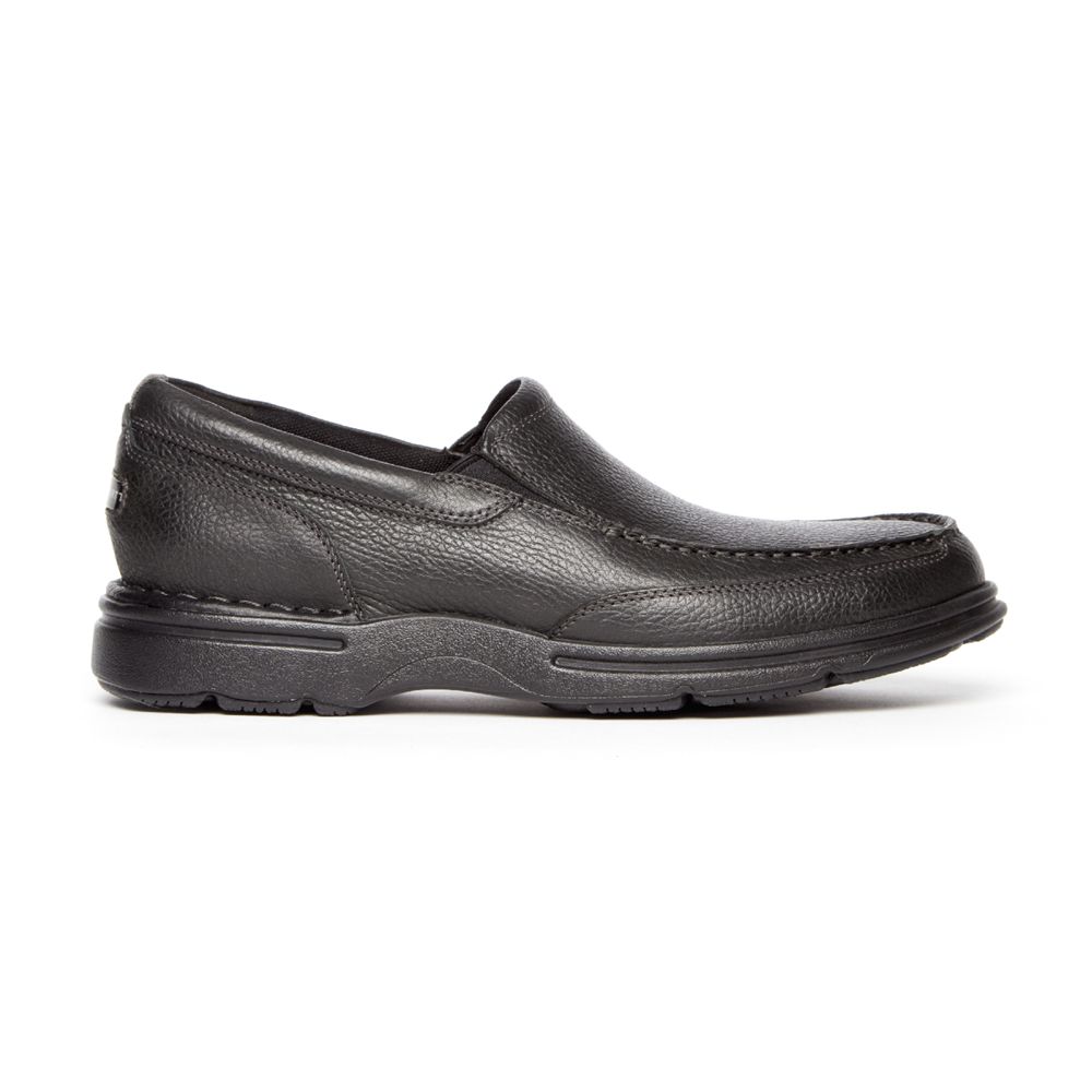 Sapatos De Caminhada Homem Rockport Prowalker Eureka Plus Slip-On Pretas,Portugal GVUQH-9348